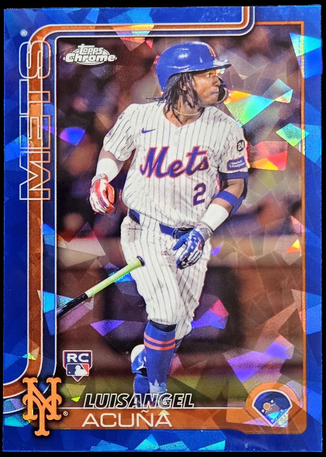 2025 Topps Chrome Sapphire #56 Luisangel Acuna Rookie (RC) Mint