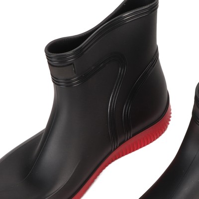 Men Rain Boots Mid Calf Shoes Working Boots For Hunting Fishing