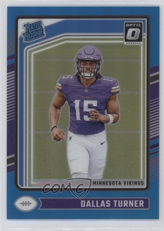 2024 Panini Donruss Optic Rated Rookie Aqua Prizm 10/299 Dallas Turner #224 1i0n