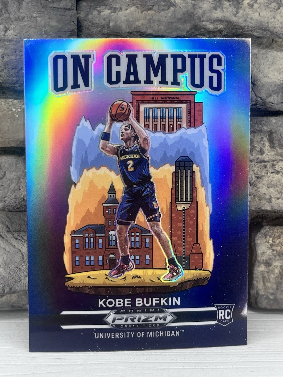 2023 Panini Prizm Draft Picks Kobe Bufkin On Campus Silver Rookie RC Case Hit