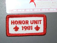 Boy Scout 1981 Honor Unit 0812P