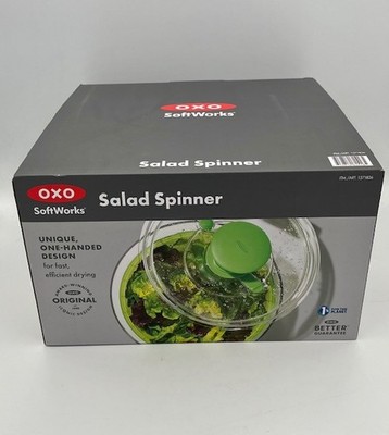 OXO SoftWorks One-Handed Pump Salad Spinner. NIB