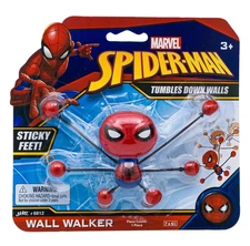 Marvel Spider-Man Wall Walker Sticky Feet Toy – Stretchy Tumbler Figure