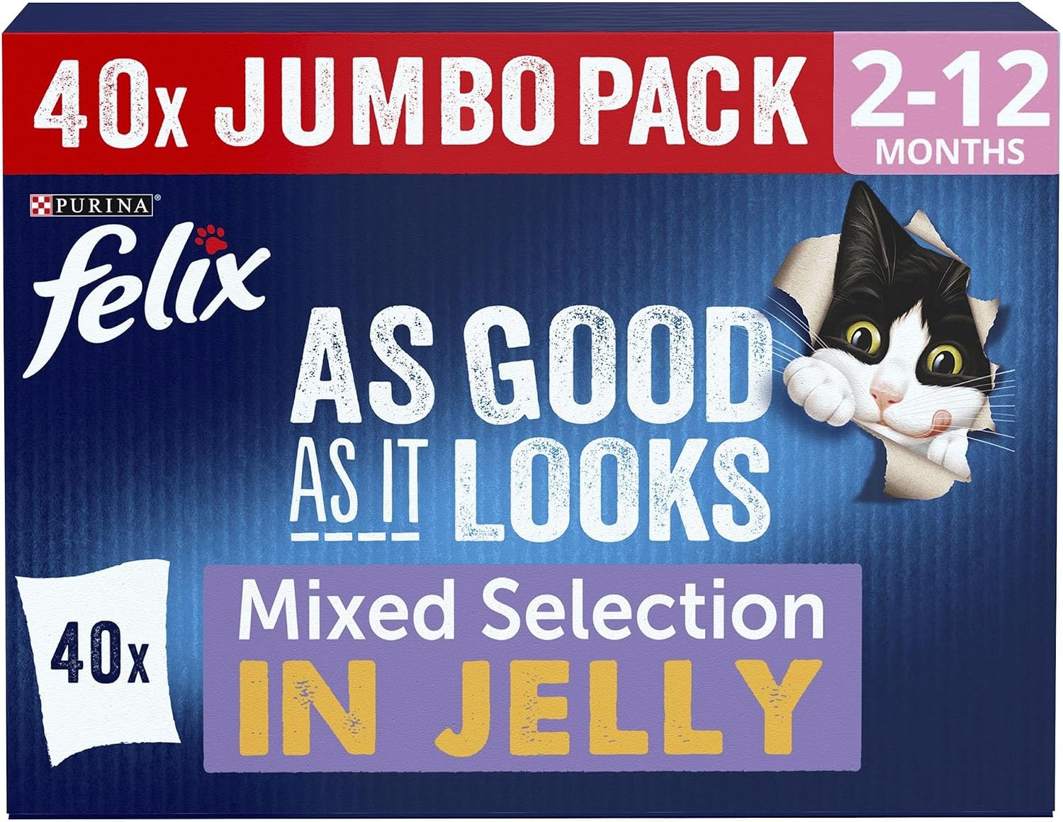 FELIX As Good As it Looks Kitten Mixed Selection in Jelly Wet Cat Food 40x85g - Image 4