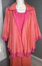 ic by connie k 4-piece Pant Set Tencel tropical Cruise Sz M Lightweight NWT 188