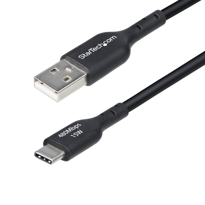 StarTech.com 6.6ft 2m USB-A to USB-C Charging Cable Charge & Sync 3A USB 2.0 TPE