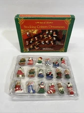 Vtg Set of 18 Stocking Critters Ornaments (Miniature) BRAND NEW IN BOX  (Giftco)