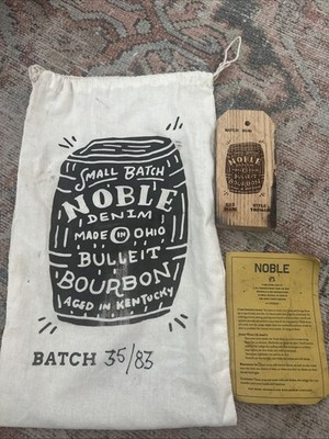 Noble Denim X Bulleit Bourbon Bag Whiskey Barrel Collectible Collab 