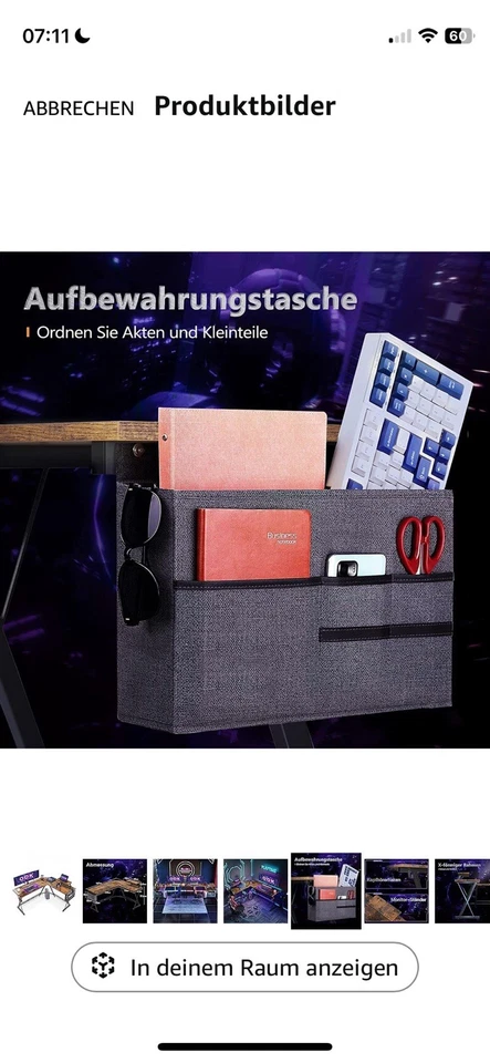 Gaming Eckschreibtisch, Top Zustand, 147cm x 120cm, schwarz mit Aufsatzregal - Bild 4 von 4