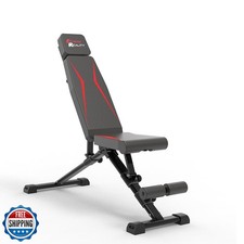 Fitness Reality Adjustable Weight Bench with Adjustable Headrest,