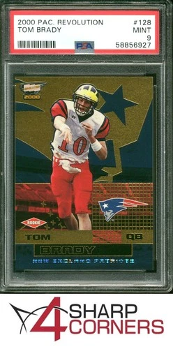 2000 PACIFIC REVOLUTION #128 TOM BRADY RC PATRIOTS #/300 4SC ELITE PSA 9