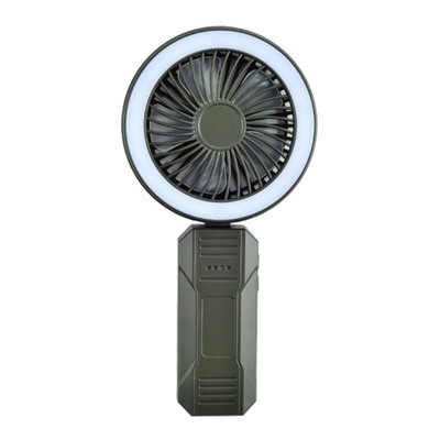 4 Speed Adjustable USB Rechargeable Folding Desk Fan with LED Light Enduring