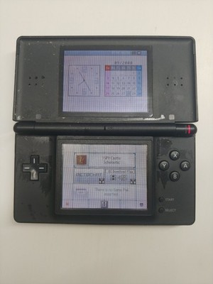 Nintendo DS Lite Onyx Black Handheld Gaming System Console Only Broken Hinge