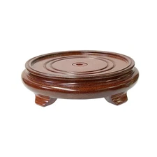 6.25" Simple Natural Wood Brown Clean Body Round Display Stand Easel st1027B