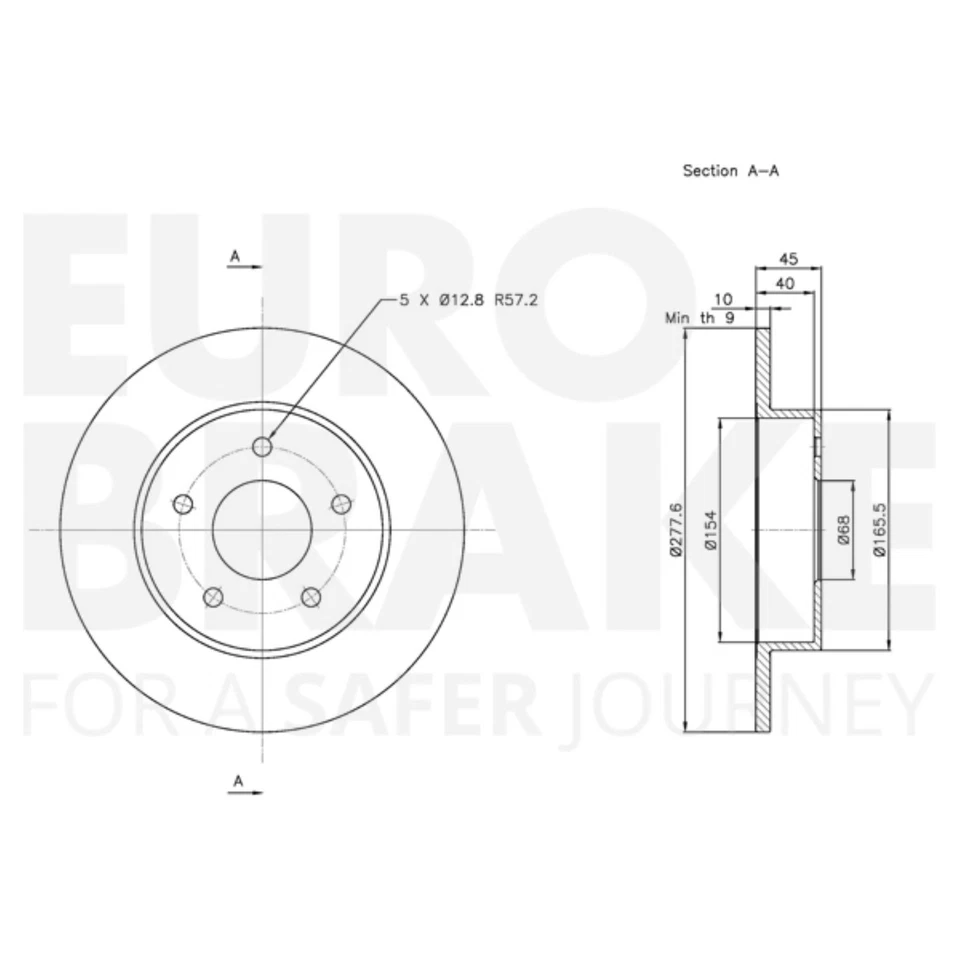 2X Disques De Frein Arrière Pour Nissan Almera Tino V10 Primera Break WP12 - Photo 3/3