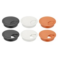 3 Inch Desk Grommet 6Pcs Cable Grommet Wire Management White/Black/Yellow