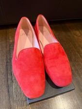 Zapatilla para fumar de cuero J.CREW Fiery Sunset H5523 - Talla 8 - LIGERAMENTE USADA