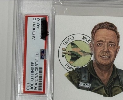 Colonel Joseph Kittinger Signed GOE Cut Pilot Vietnam POW Balloon Flight PSA COA