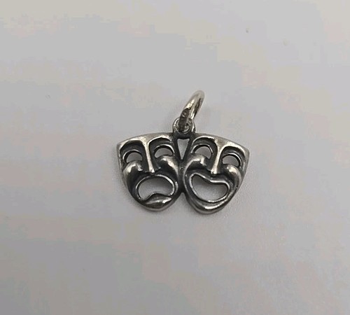 Nicht mehr produziert James Avery Sterlingsilber Theater Gesichtsmaske Charm