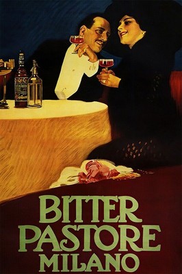 365572 Bitter Pastore Milano Vintage Drink Advertising Art Print Poster