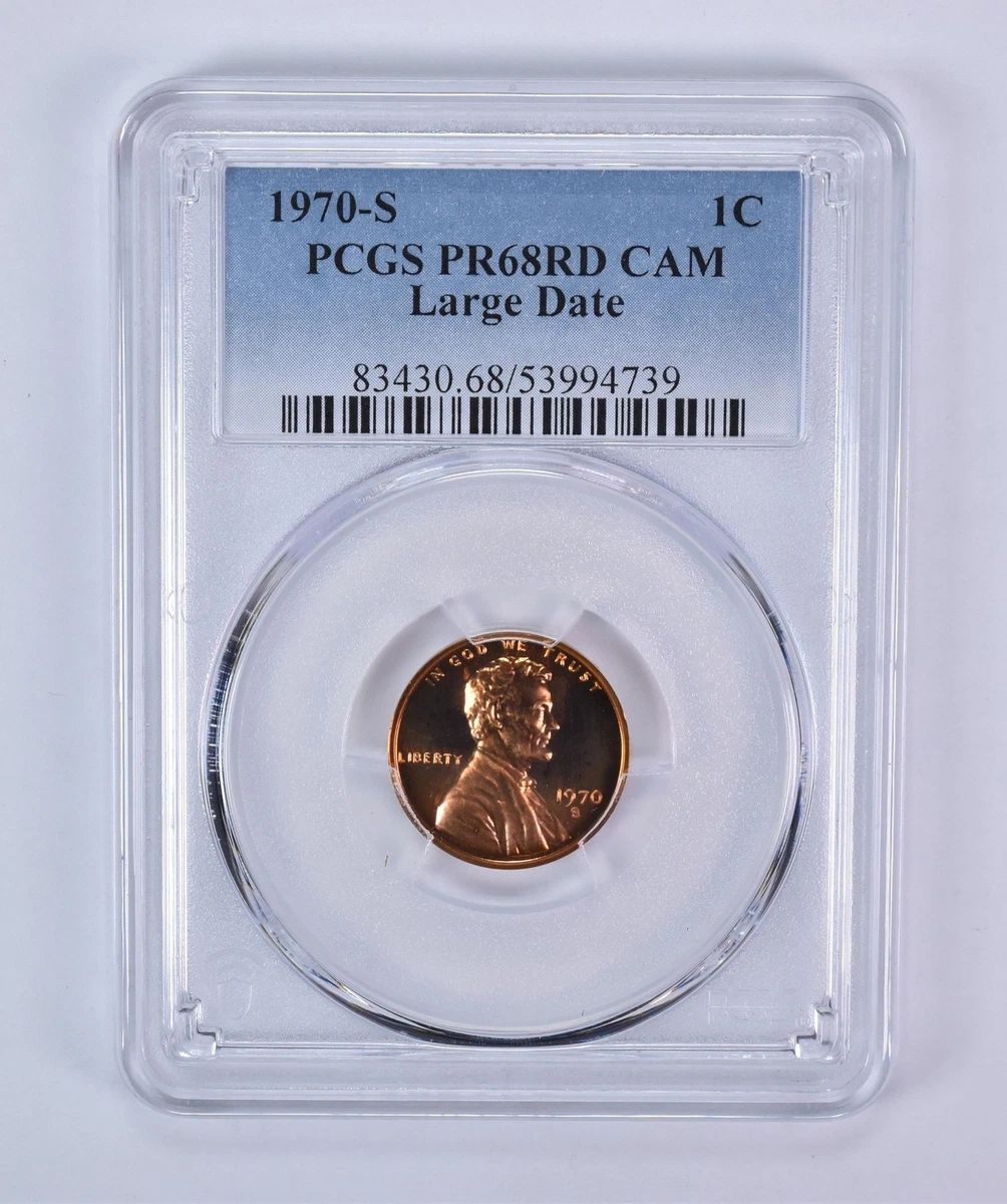 PCGS Certified PR 68 Graded 1970 Lincoln Memorial Small Cents