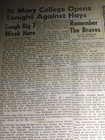 SEPT 21, 1953 NEWSPAPER #2700- BOB SCHOONMAKER, UNIVERSITY OF MISSOURI FOOTBALL  — photo 7