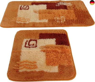 Goodway 2 Teiliges Badematten Set, Badteppich, Mailand, Terra ? Größe: 50x90cm,