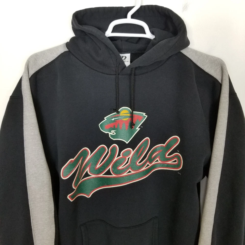 Vtg Minnesota Wild Hoodie Men Sz XL Logo Thick Hood CI Sport Graphic Dynasty - Image 2 of 4