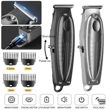Men Professional Barber Hair Clippers Cordless Beard Trimmer Cutting Machine Kit