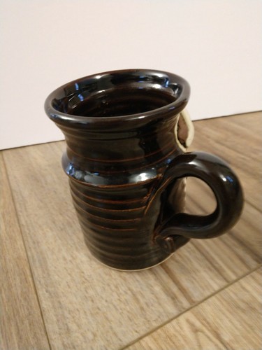 caprichoso 3d Guerra Civil Taza Gres Hecho a Mano Arte Popular Marrón - Imagen 4 de 8