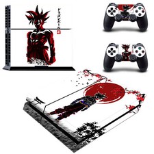 Saiyan Goku Dragon Ball Z Decal Stickers PS4 Slim Pro Console Controllers Skins