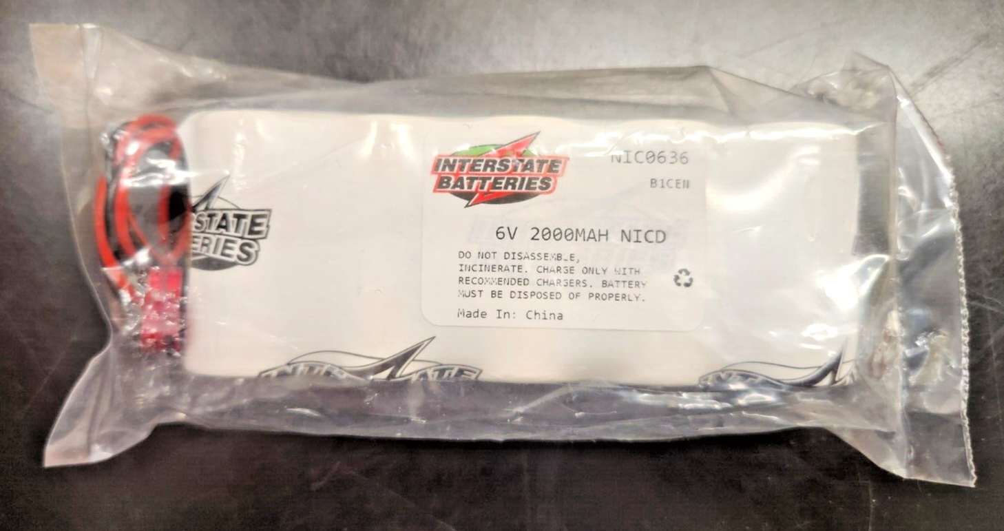 Interstate Batteries 6v 2000MAH NICD Emergency Lighting Battery Pack NIC0636-image