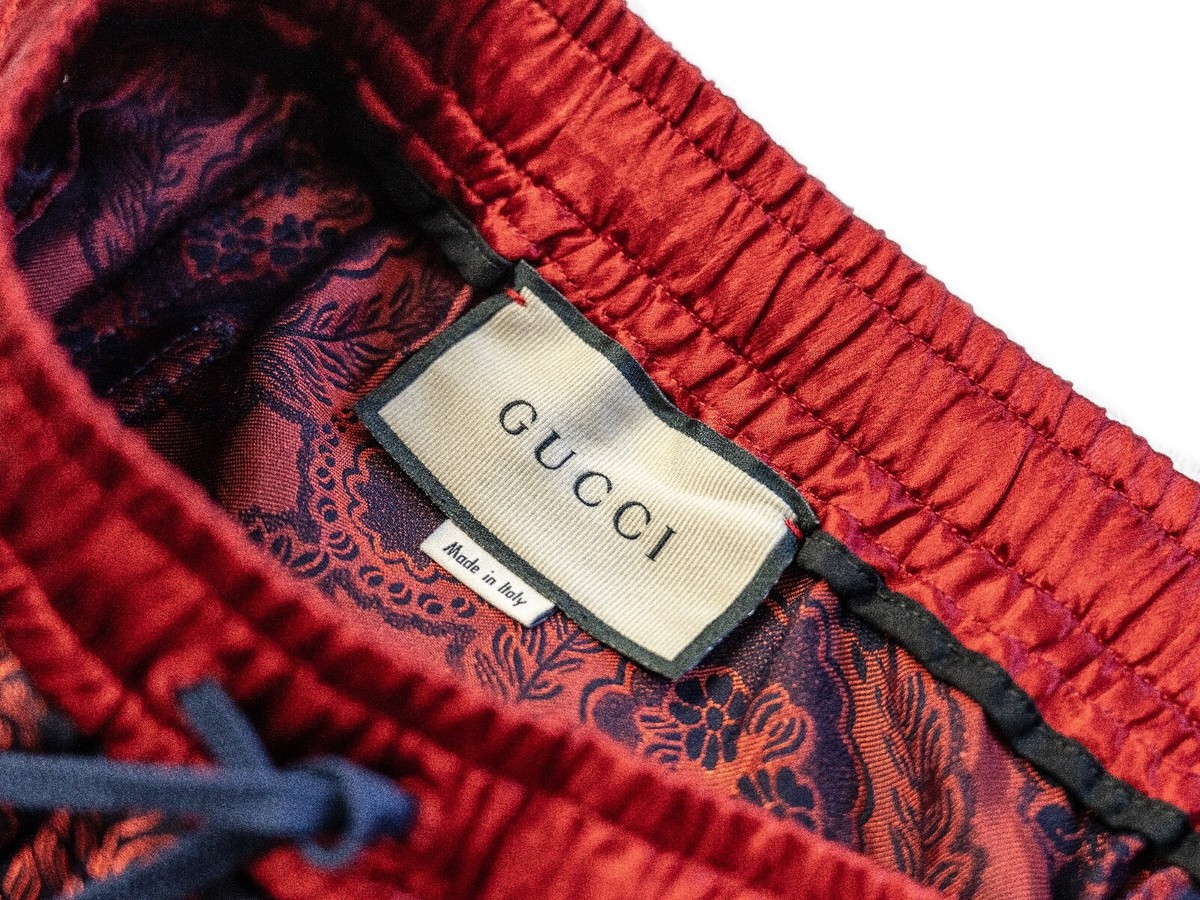 GUCCI キュロット Pleated skirt with striped trim in dark blue | GUCCI® US