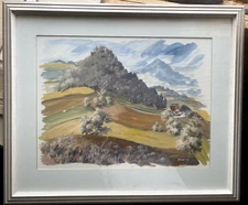 Heimerl 1989 Berg Hohenstoffeln Oil Painting Frame Modern Gallery Fields Vulkan