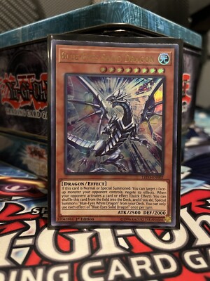 Konami Blue-Eyes Solid Dragon LED3-EN002 - Ultra Rare 1st Edition Yu-Gi-Oh! Collectible Card