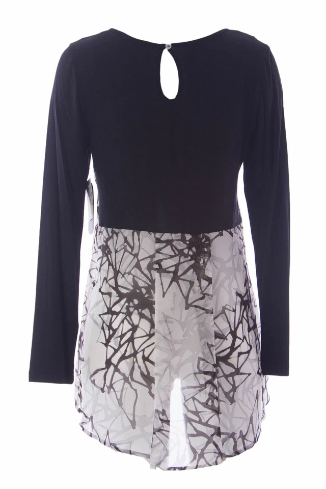 MIRACLEBODY by Miraclesuit Mujer Web Estampado Pliegue Back Túnica Pequeño Negro - Imagen 2 de 3