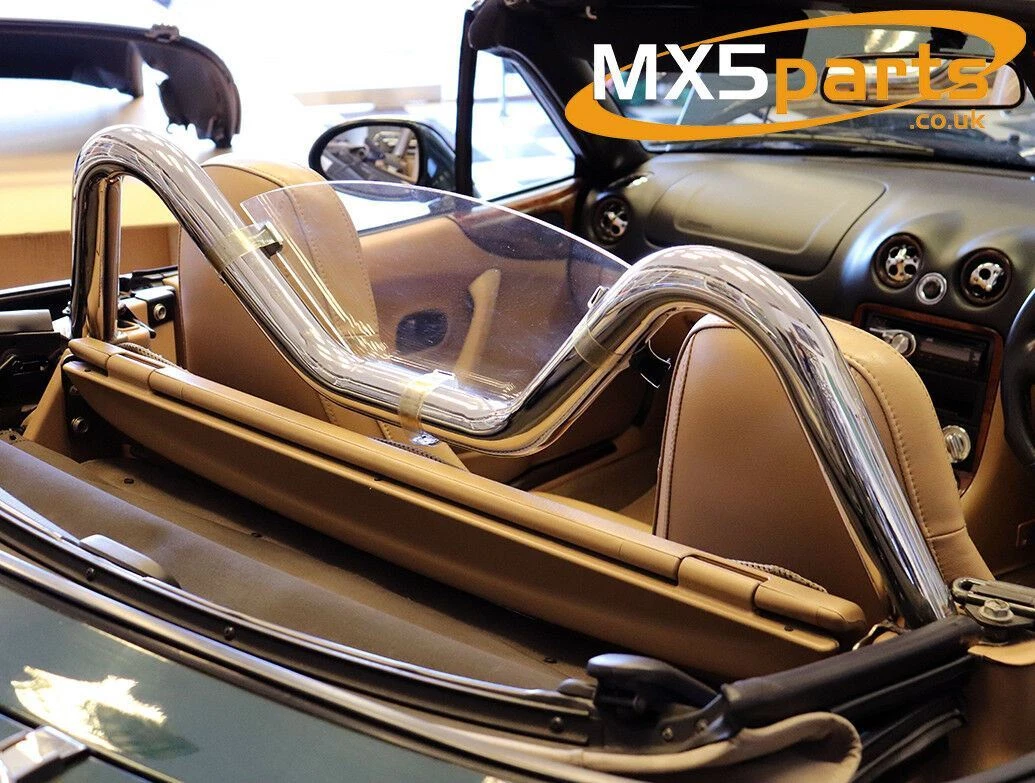 MX5 Chrome Stainless Style Roll Bar V Shape Mazda MX 5 Mk1 Mk2 NA