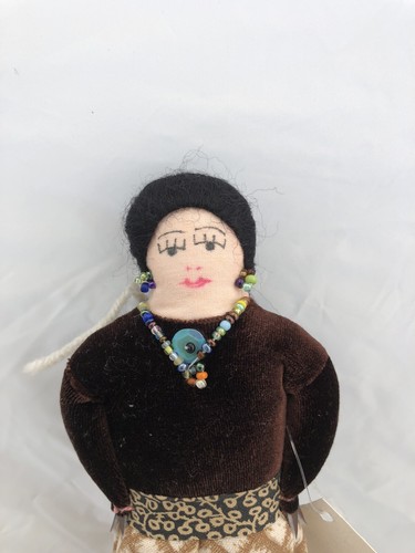 Navajo Rag Doll Native American Shawna Silago Indian 8.25" Handmade USA Harvey - Picture 4 of 8