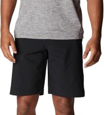 NEW Men's Columbia Size 34 Black Lightweight Tech Shorts 10" Inseam