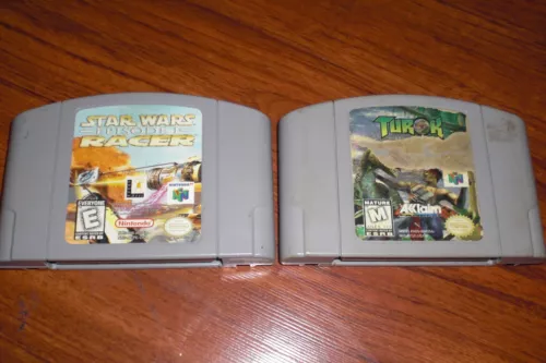 Star Wars Episode 1 Pod Racer Pod Turok: Dinosaur Hunter Nintendo 64 N64 Console
