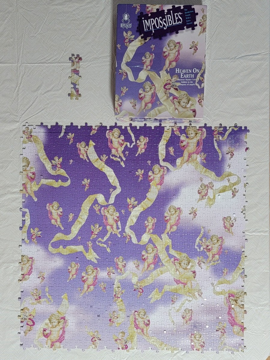 Vintage 1994 Bepuzzled Impossibles Puzzle Heaven on Earth Angels