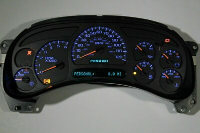 #ad 03 04 2003 2004 Chevrolet Silverado 8.1 2500 3500 Gas Cluster Blue Leds $272.00