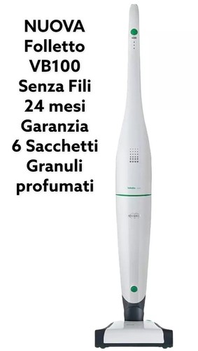 ASPIRAPOLVERE FOLLETTO ORIGINALE SENZA FILO VB 100 NUOVA SACCHETTI GARANZIA  24M | eBay