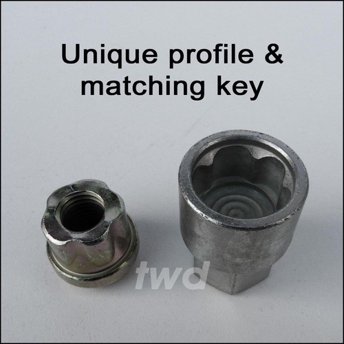 4 x TUERCAS DE BLOQUEO DE RUEDA DE ALEACIÓN PARA MG/ROVER (ASIENTO DE RADIO) PERNOS DE LENGÜETA [J0t] - Imagen 5 de 8