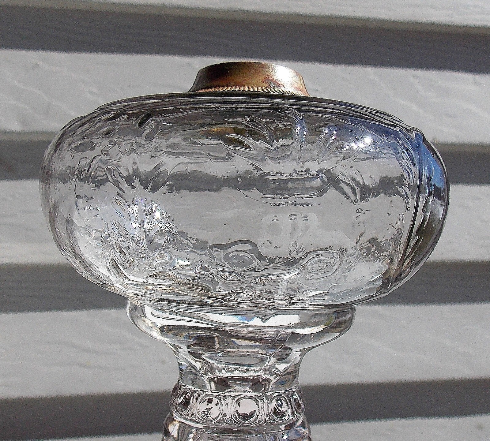 ANTIQUE RIVERSIDE CLINCHONCOLLAR KEROSENE OIL LAMP Torch & Wreath eBay