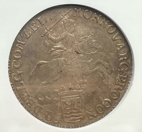 1792 Netherlands Zeeland Ducaton Silver Rider NGC AU58 w/HD Video