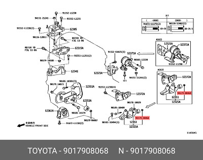 Genuine OE nut, 9017908068 for TOYOTA 90179-08068 | eBay