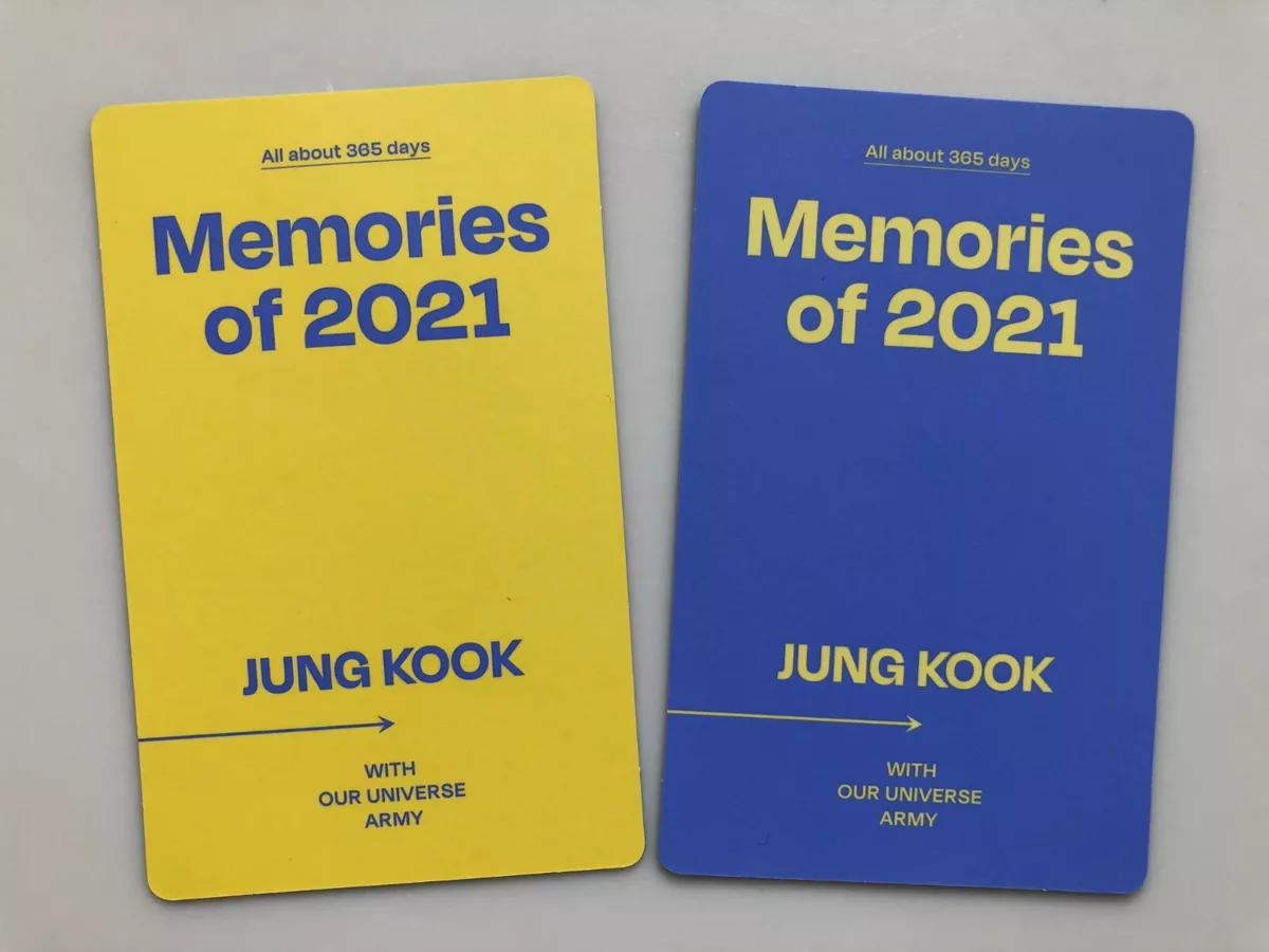 BTS Jungkook Memories of 2021 Blu-ray & DVD Official Photo Card 