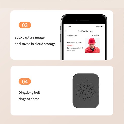 Smart Wireless WiFi Doorbell Intercom Video Camera Door Ring Bell Chime Security - Picture 13 of 17