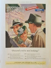 1939 Stetson Mens Hats Vintage Ad International colors
